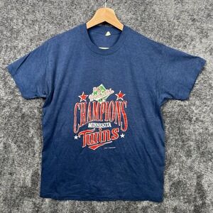 Vintage 80s 1987 World Series T Shirt Minnesota Twins Single Stitch Size XL